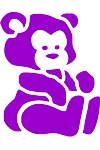 Sponge Painting Stencil- Bear