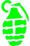 Sponge Painting Stencil- Grenade