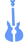 Sponge Painting Stencil- Guitar